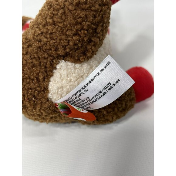 Gigglescape 7" Soft Plush Christmas Reindeer With Scarf & Ice Skates Brown - Picture 13 of 13